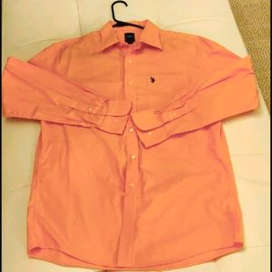 U.S POLO ASSN PEACH BUTTON DOWN